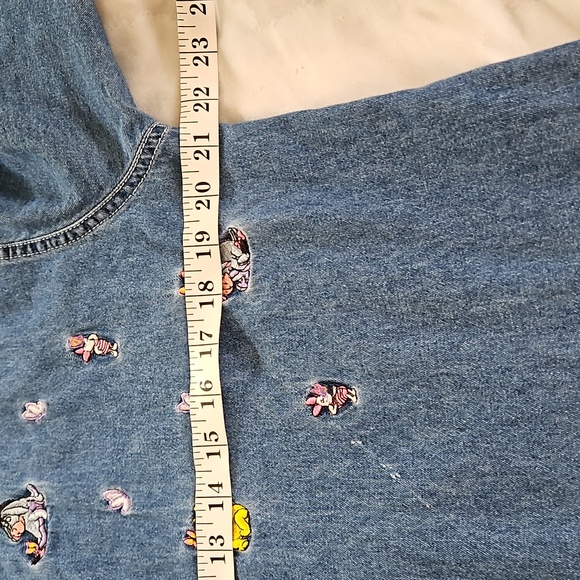 Vintage Disney Winnie-the-Pooh & Friends Embroidered Chambray Shirt Size… - Picture 10 of 16